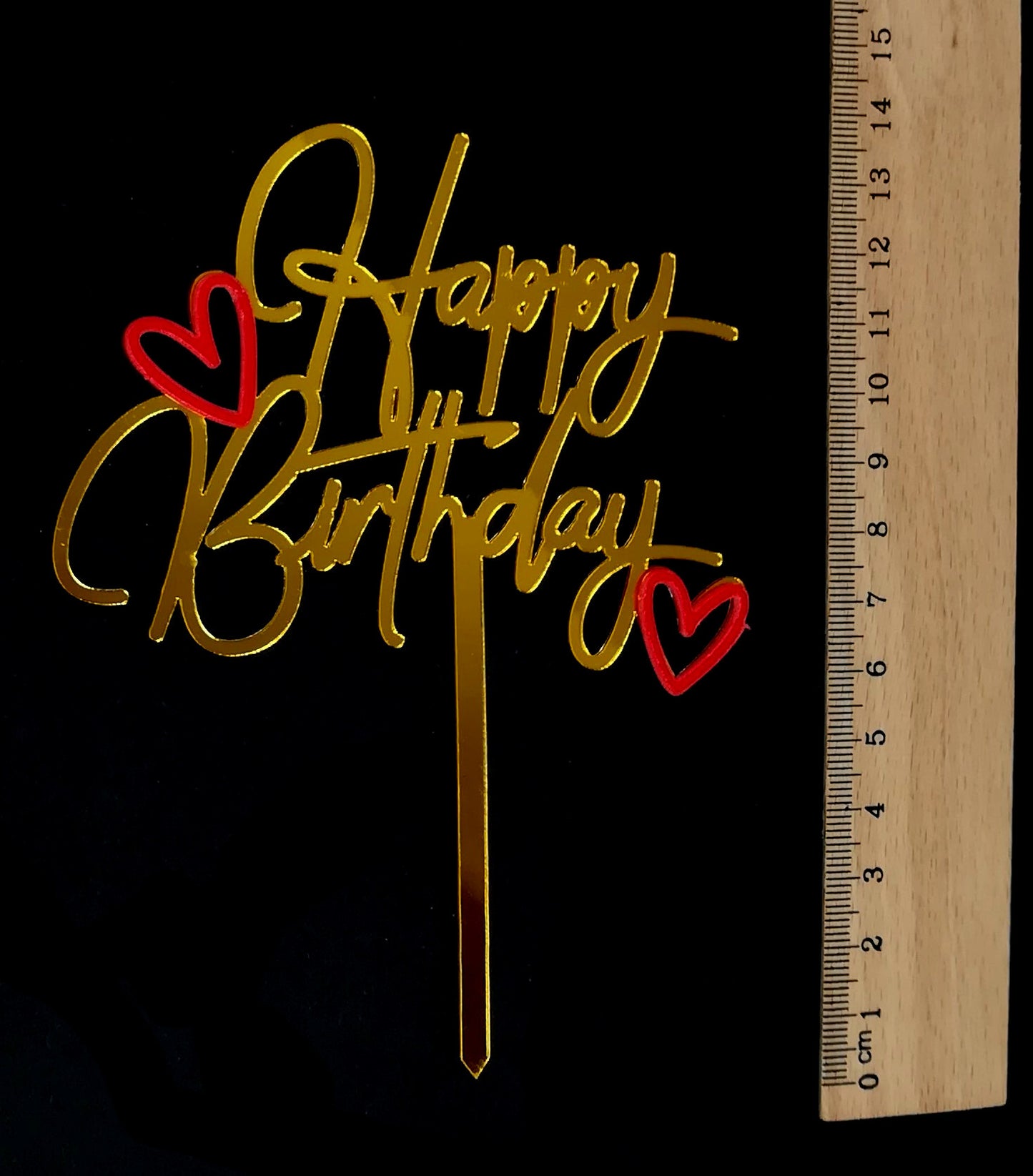 Happy Birthday Herz / Kuchenstecker