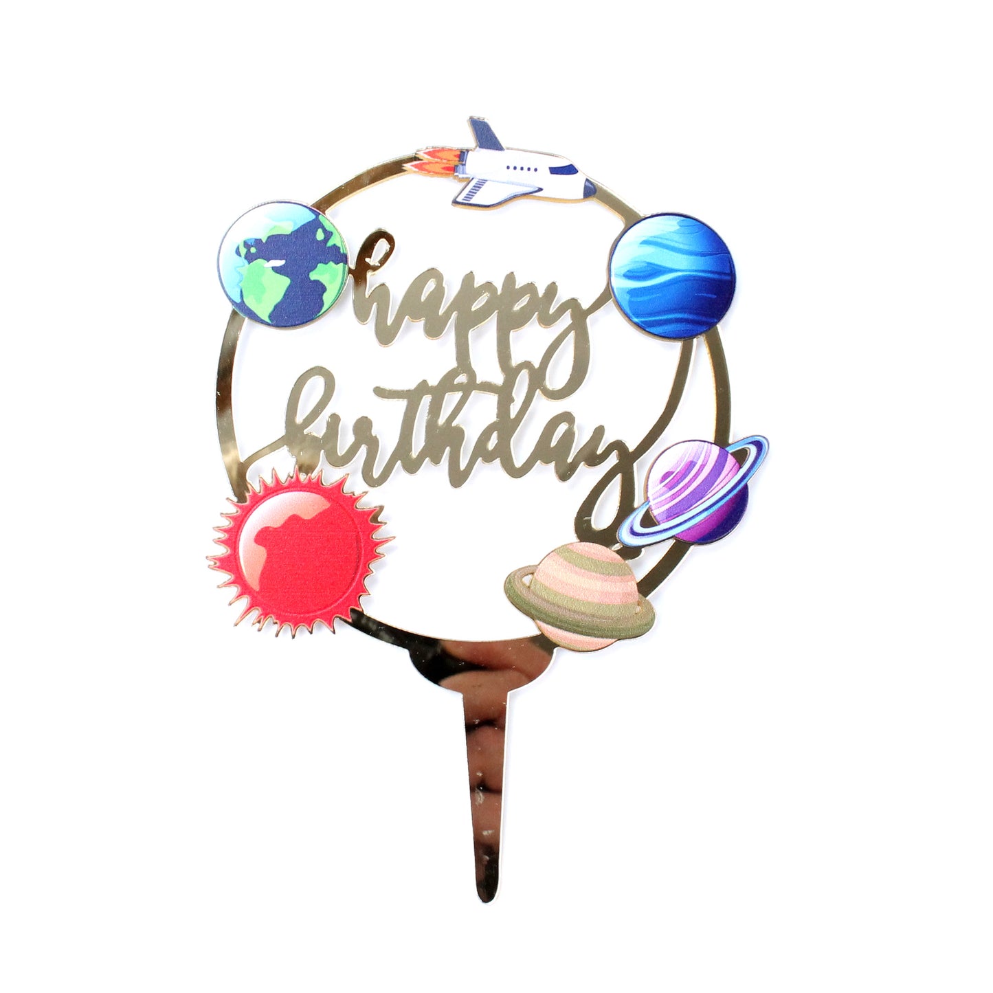 Happy Birthday Weltraum / Kuchenstecker