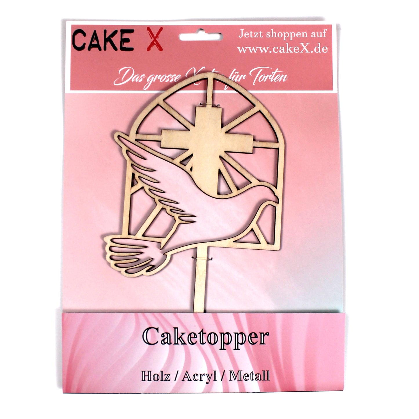 Taube mit Kreuz / Kuchenstecker