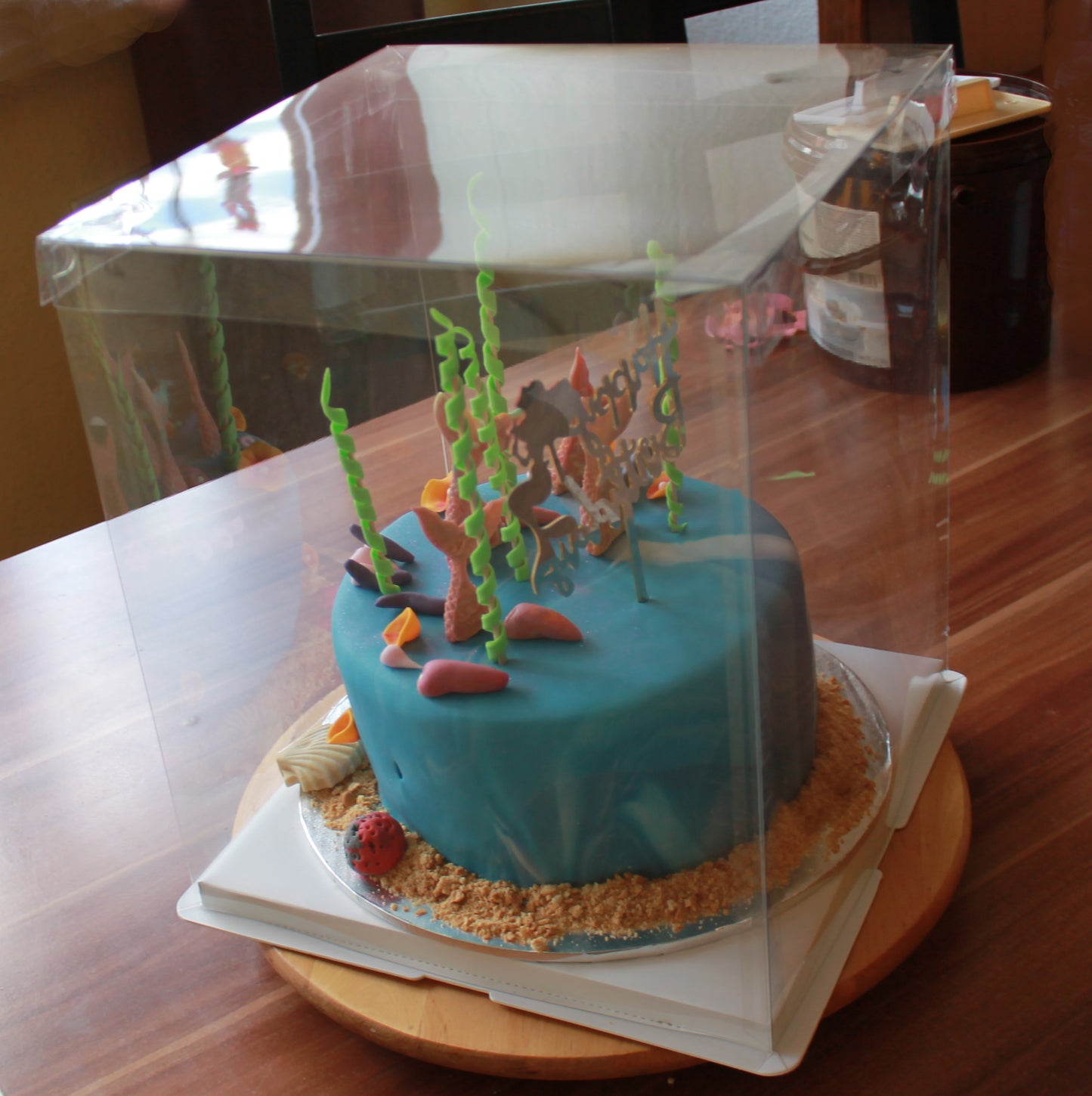 Tortenbox 30cm x 30cm x 25cm transparent eckig