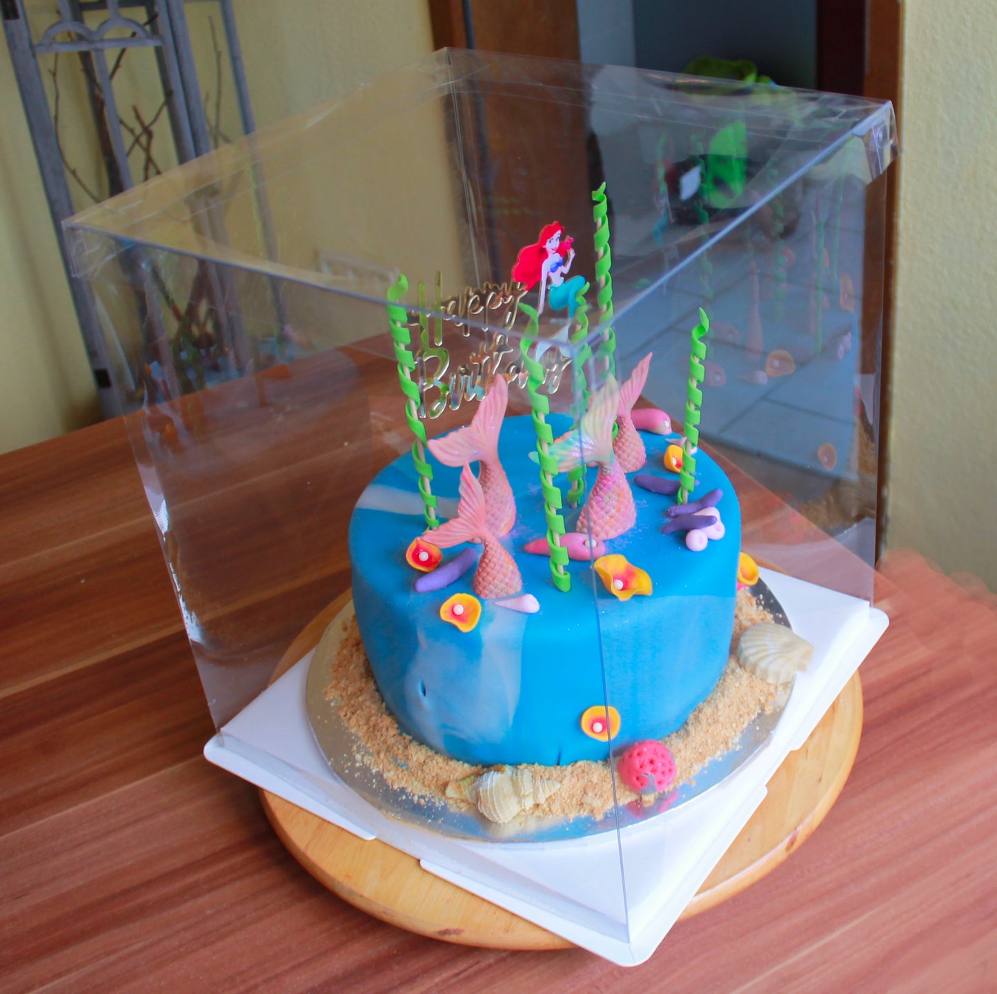 Tortenbox 30cm x 30cm x 25cm transparent eckig