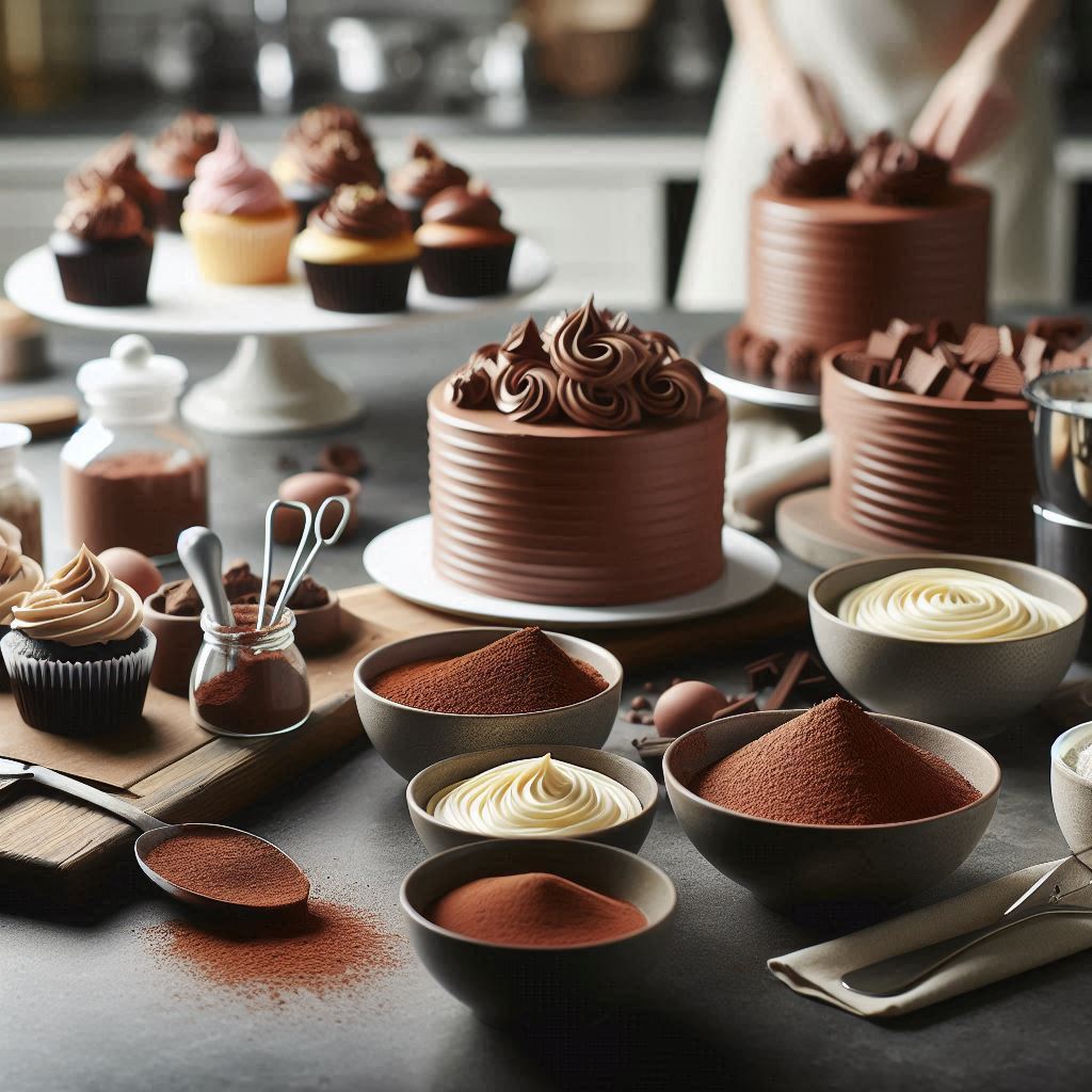 Buttercreme und Kakaoprodukte
