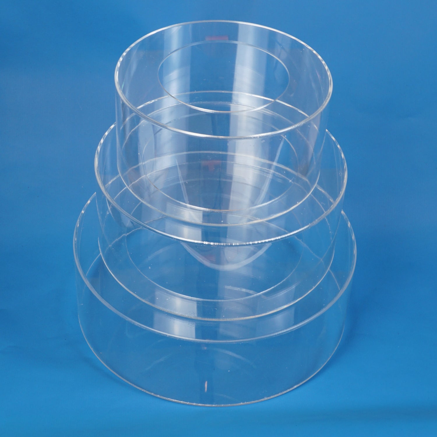 Durchsichtiger Tortendummy, Tortentrenner oder Clear Acrylic Cake Stand