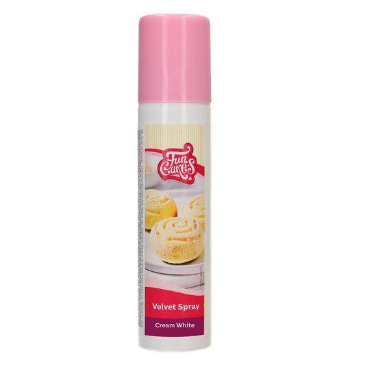 Velvet Spray cream white  100ml FunCakes