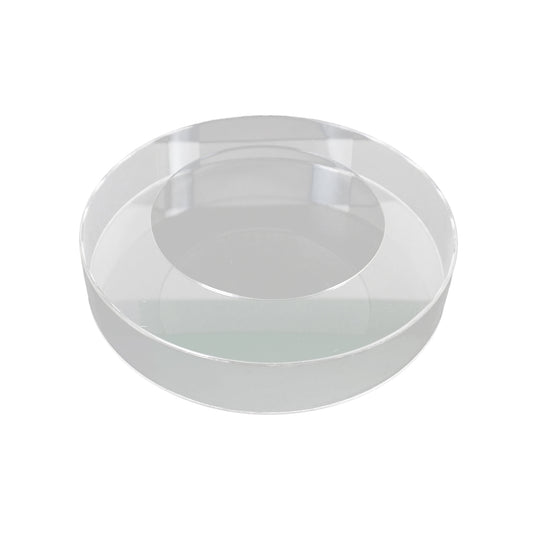 Durchsichtiger Tortendummy Durchmesser 25cm Höhe 5cm Tortentrenner Acryl