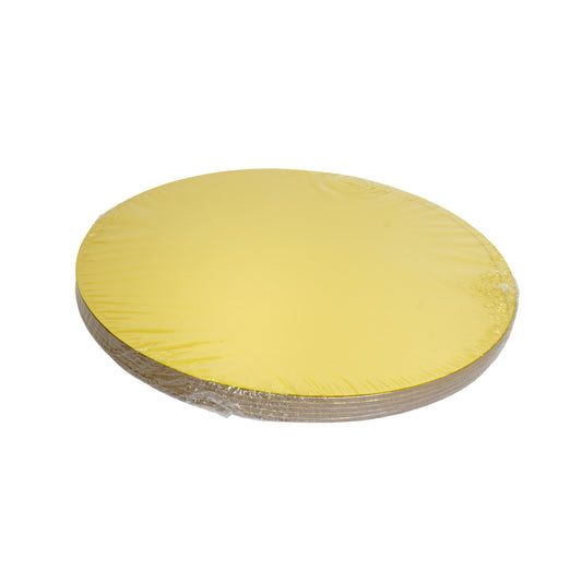 Cakecard Gold 25cm 3mm Stärke 5er Set - offener Rand