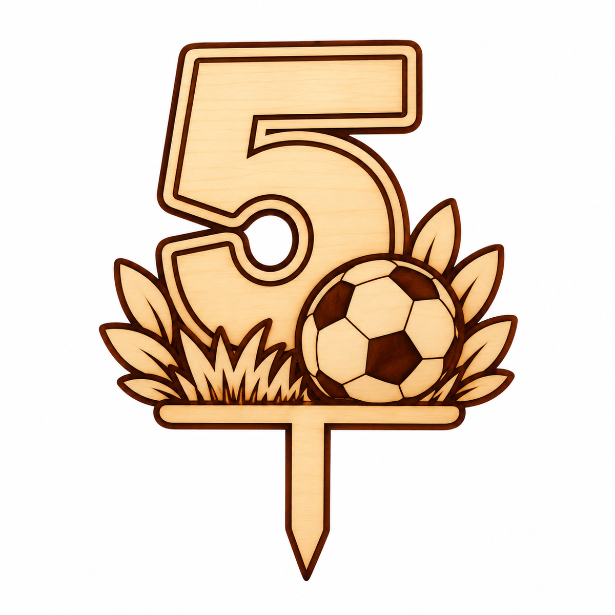 Fußballer-Zahlen aus Holz 0–9 – sportlich & dekorativ