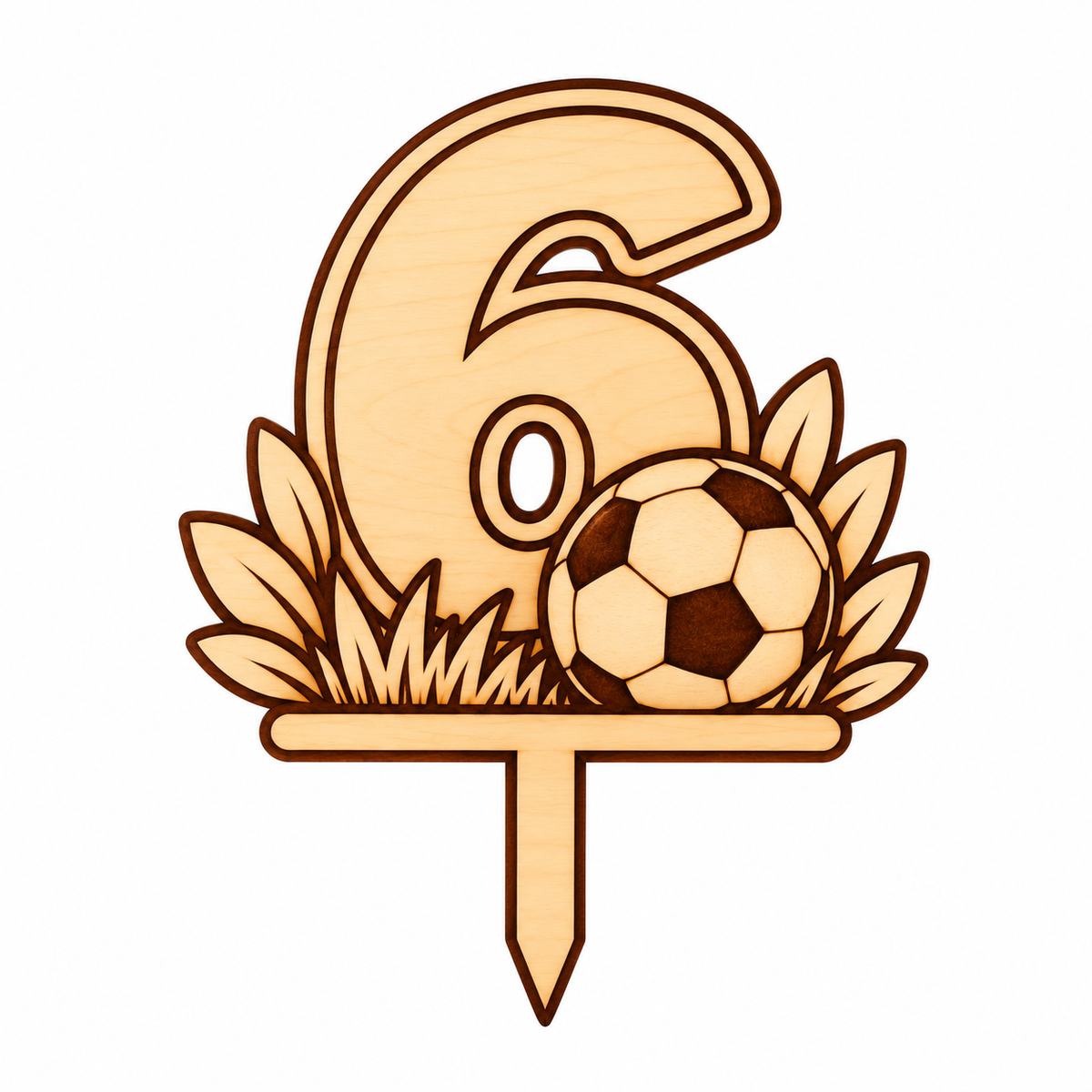 Fußballer-Zahlen aus Holz 0–9 – sportlich & dekorativ