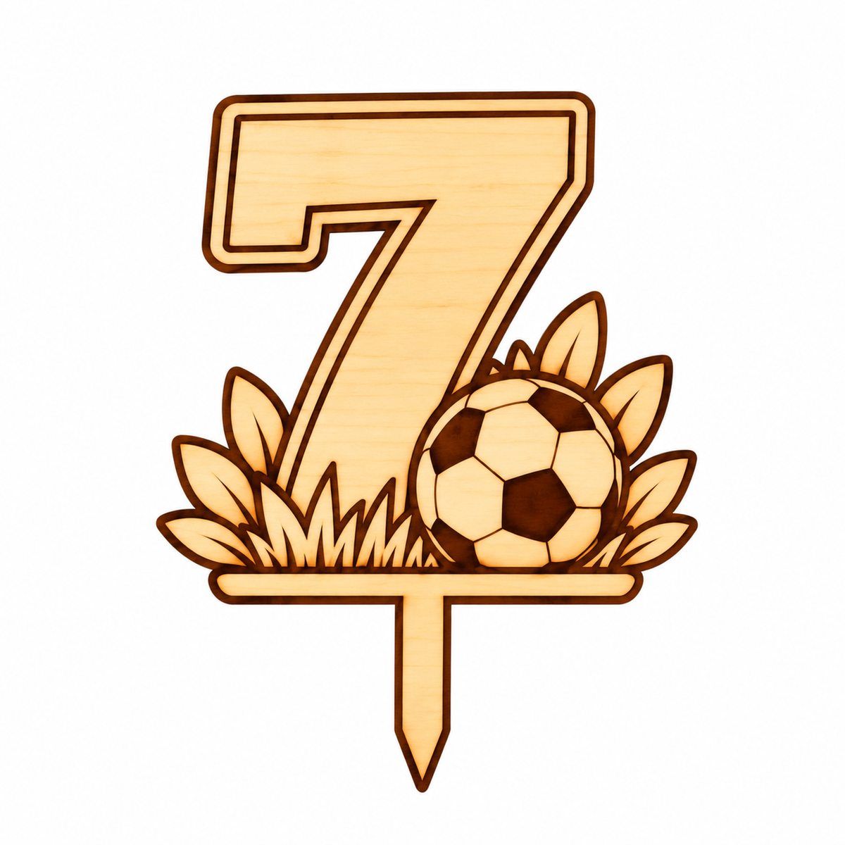 Fußballer-Zahlen aus Holz 0–9 – sportlich & dekorativ