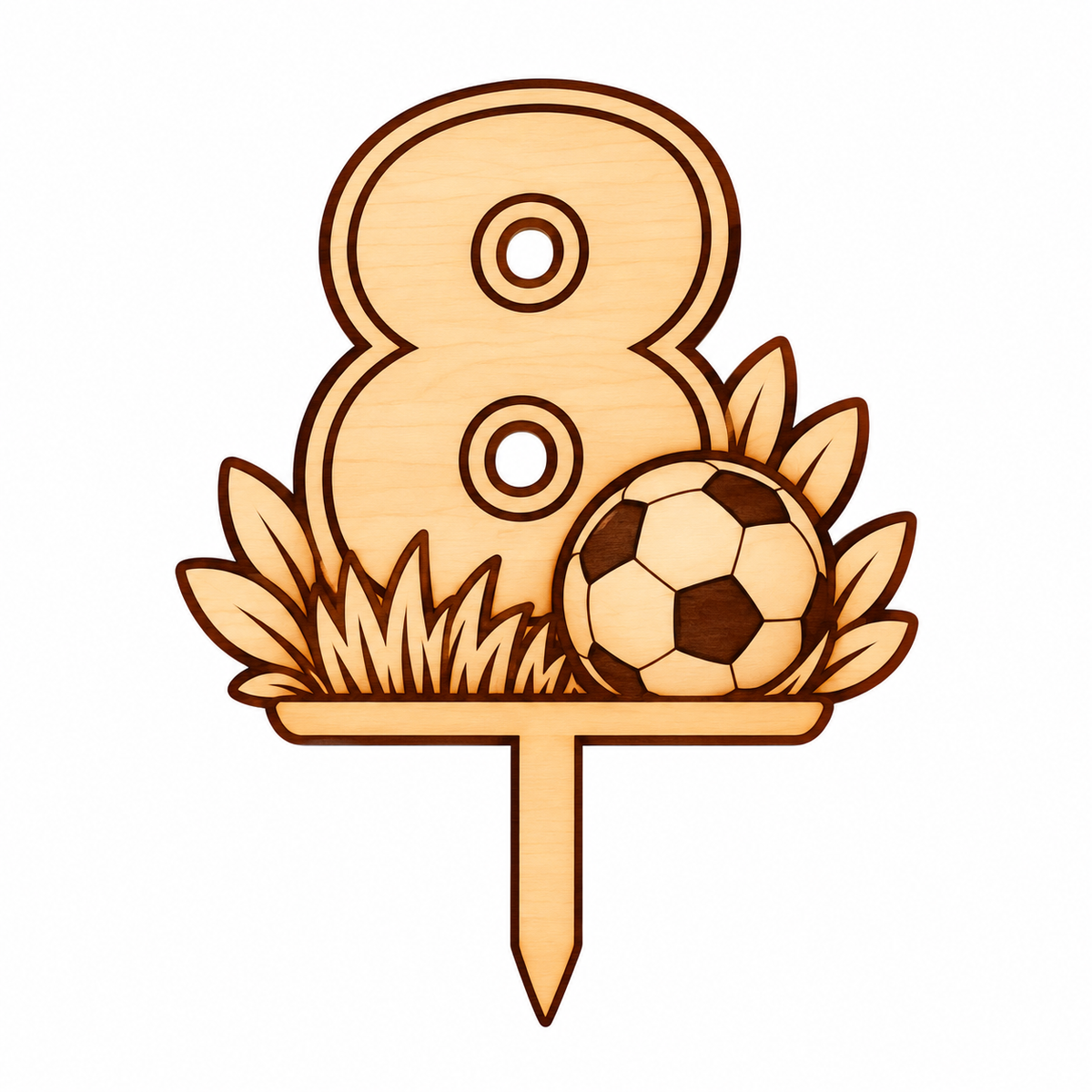 Fußballer-Zahlen aus Holz 0–9 – sportlich & dekorativ