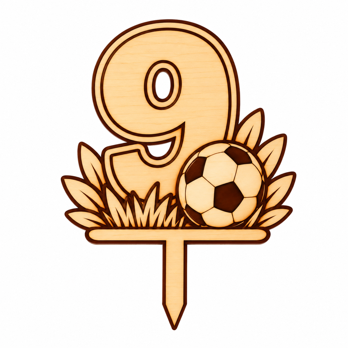 Fußballer-Zahlen aus Holz 0–9 – sportlich & dekorativ