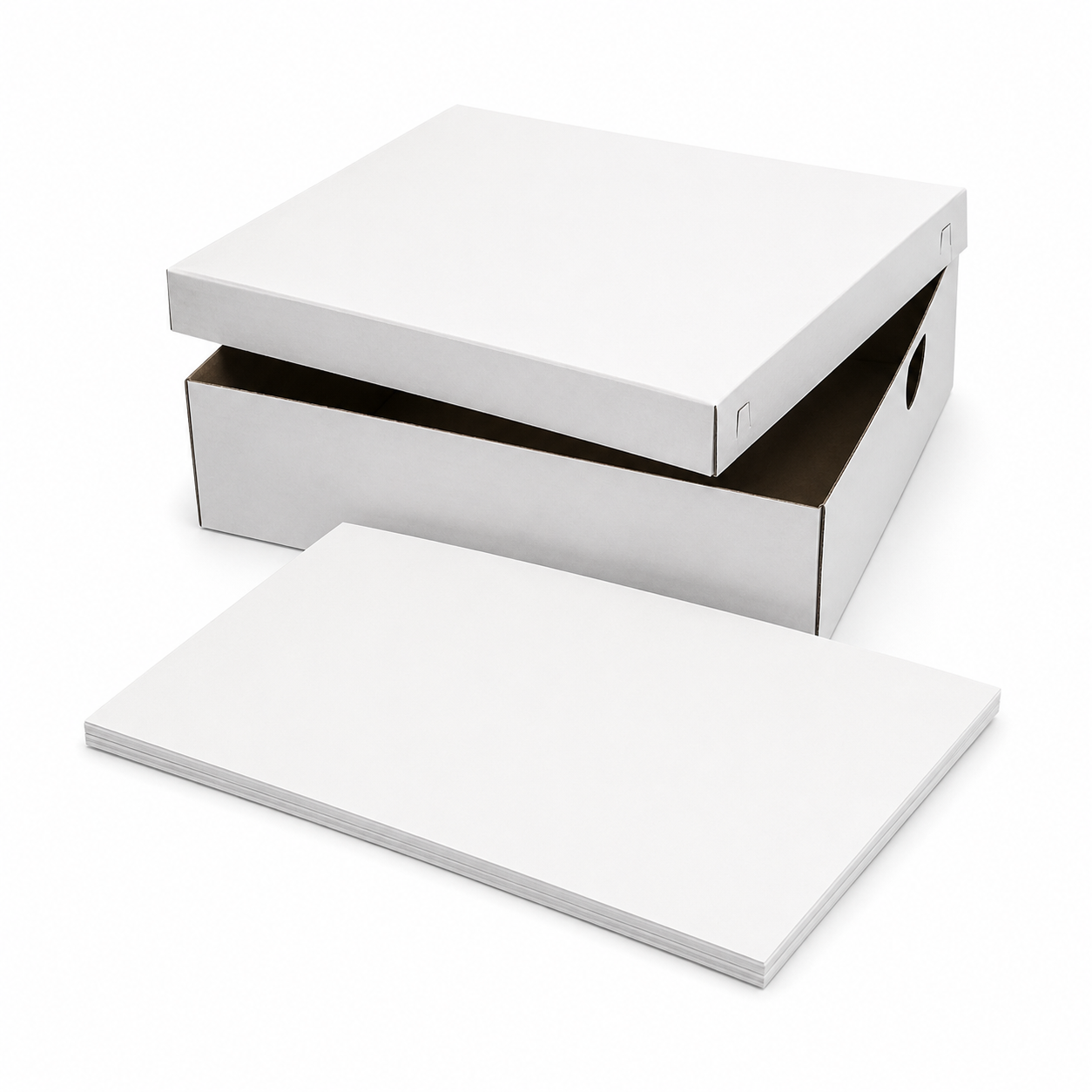 60x50x15cm Tortenschachtel + Cakeboard 60x40 weiß