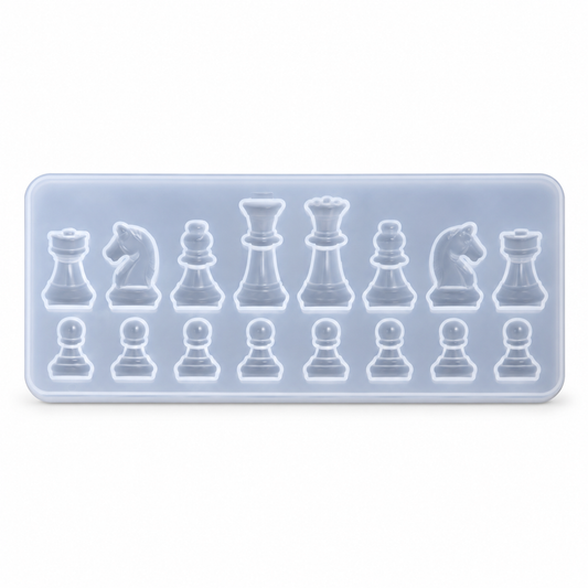 Silikonform für Schachfiguren 16er-Set Form zum Modellieren