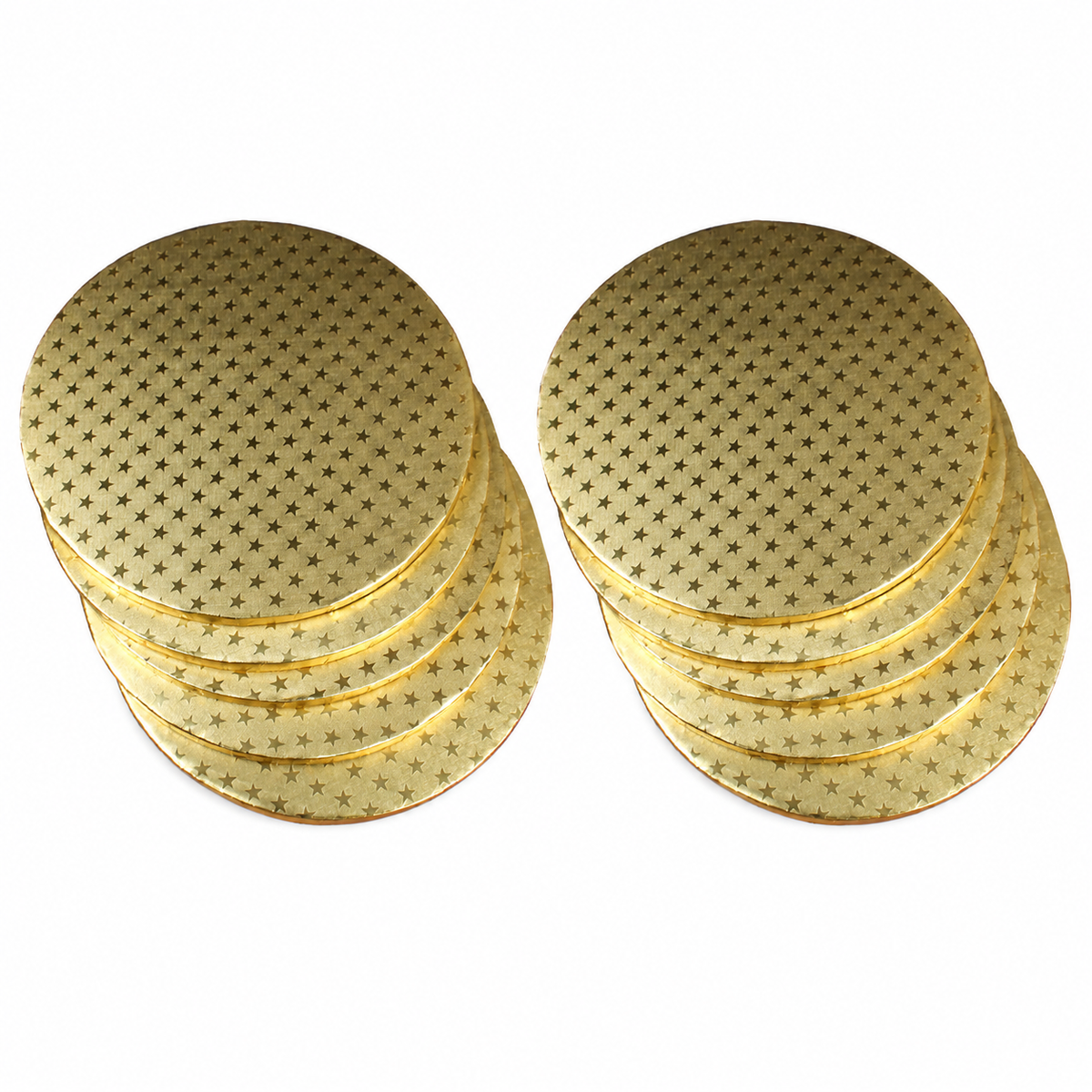 10er Cakeboards 30cm 12mm gold Sternen