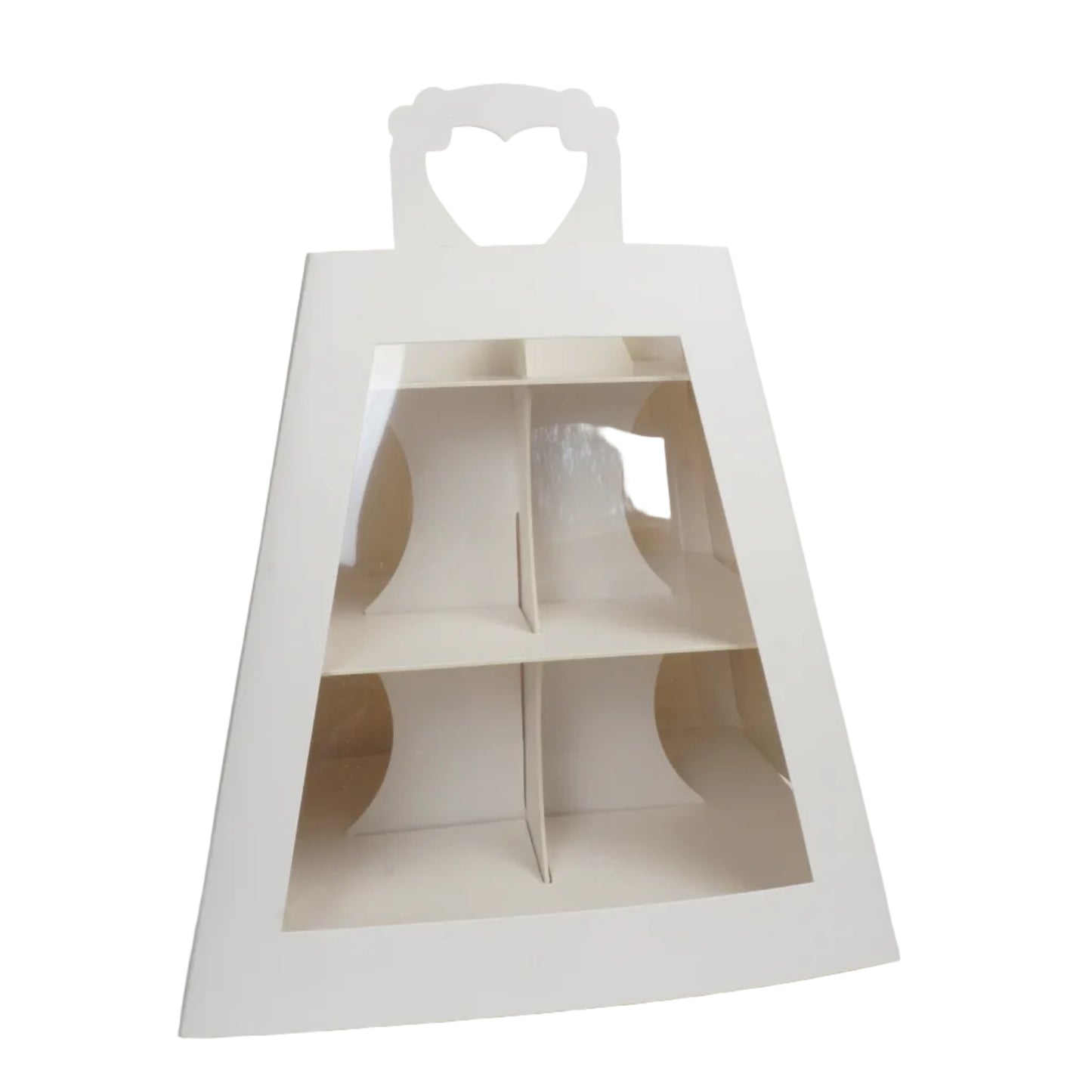 Cupcake-/Dessert-Etagere aus Karton mit Tragegriff und Sichtfenster / 2