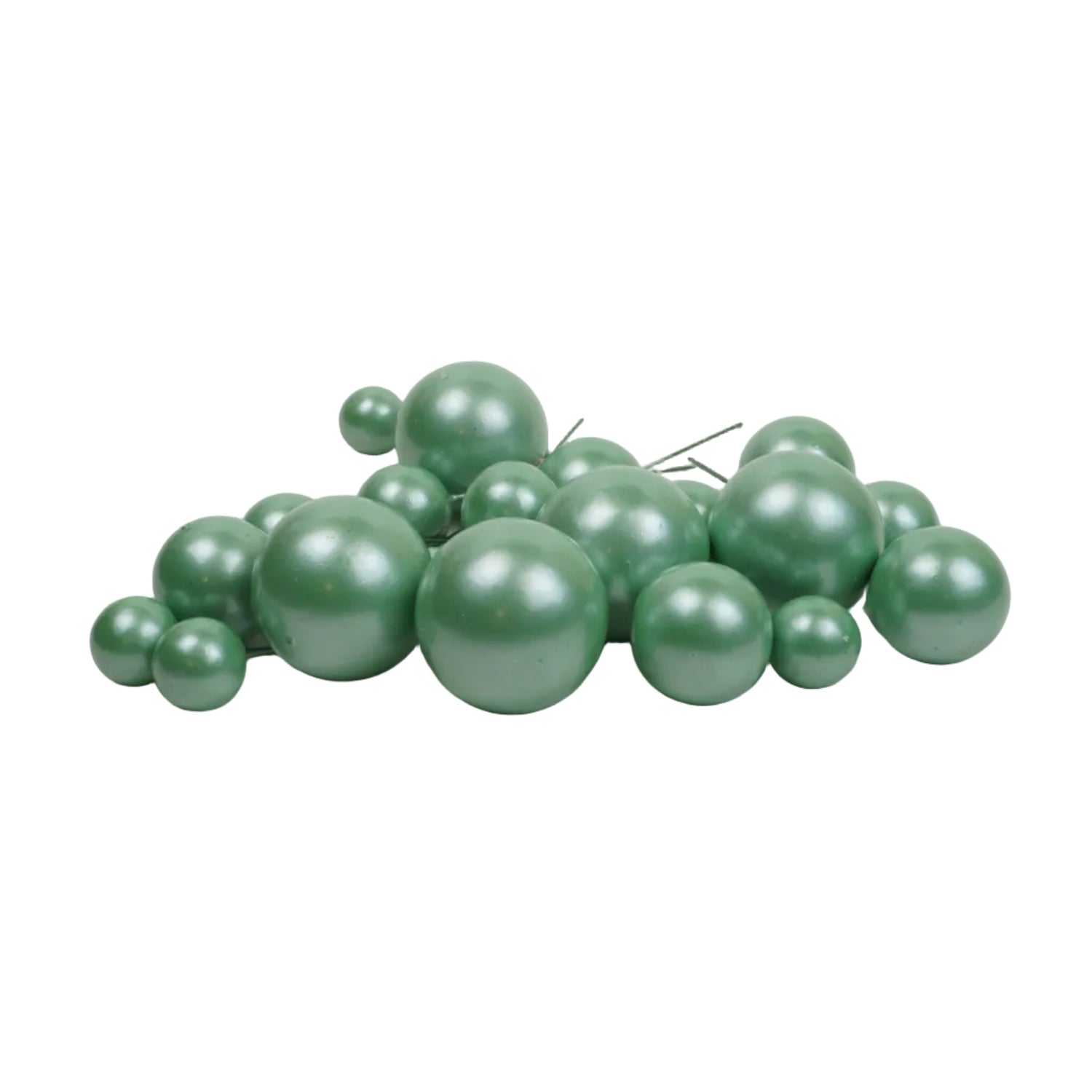 Deko Kugeln Set grün Perlmutt ( 20 Stück ) 