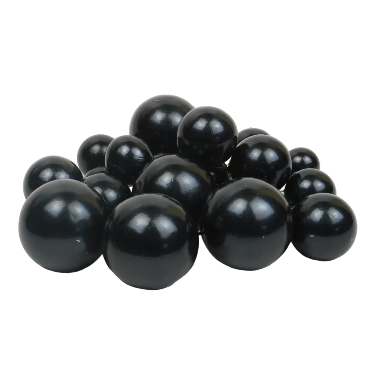 Deko Kugeln Set schwarz Perlmutt ( 20 Stück )  2
