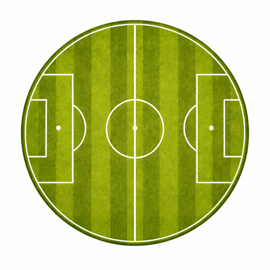 Fussballfeld rund Essbar