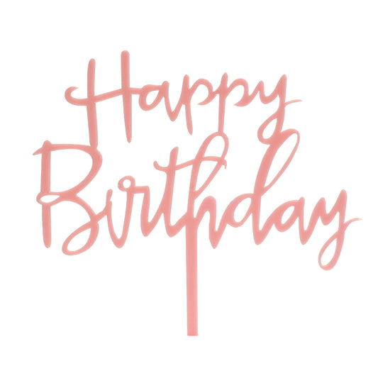 Happy Birthday Caketopper – buntes Regenbogen-Design / Klein