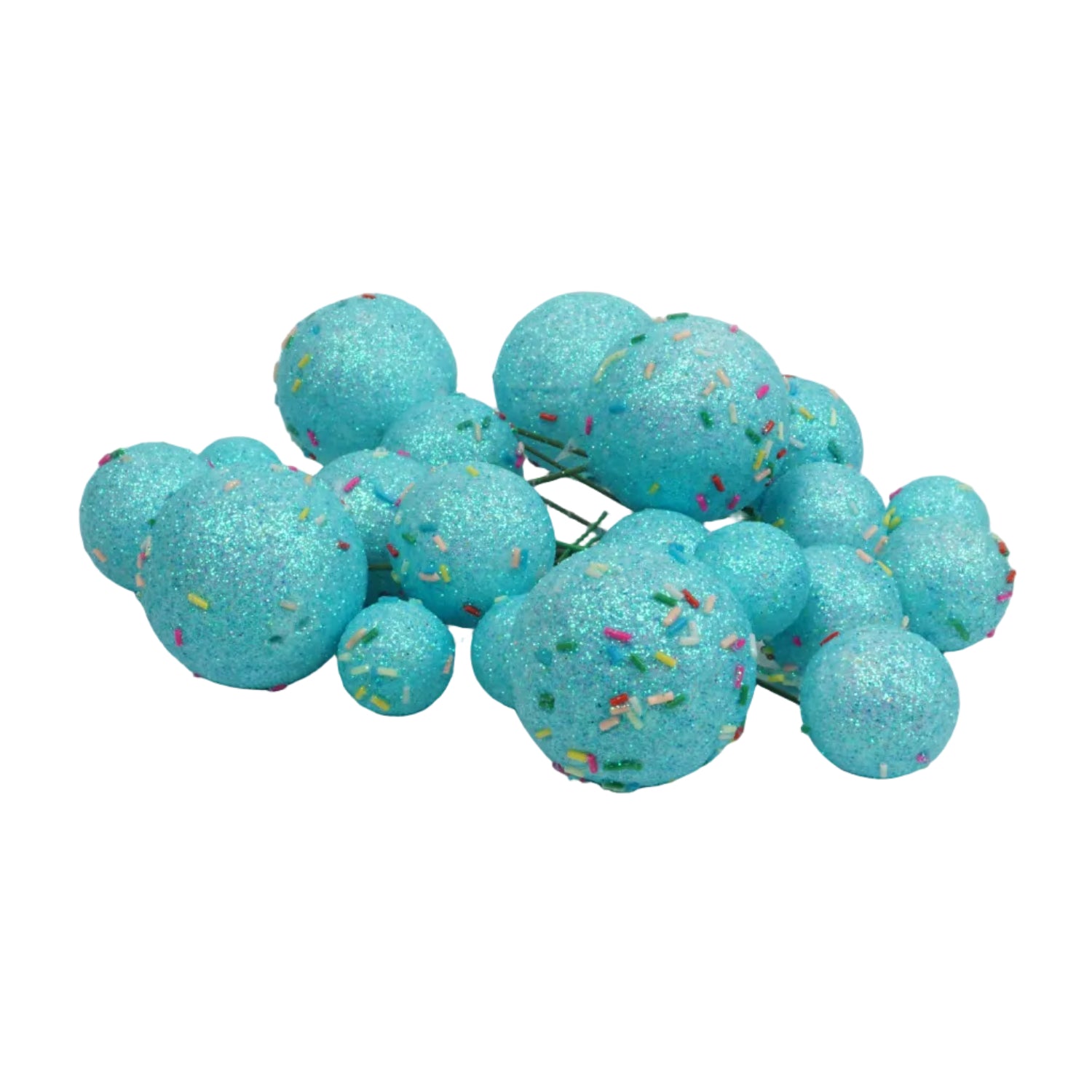 Kugeln hellblau Glizer 2