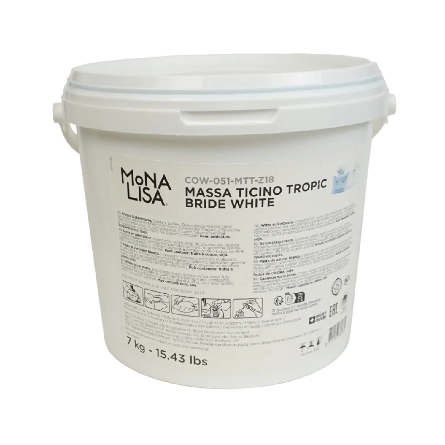 Massa Ticino Tropic weiß 7kg Eimer Label