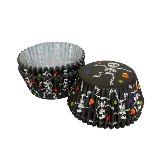 Muffinförmchen Tanzendes Skelett – Bunt & Fröhlich