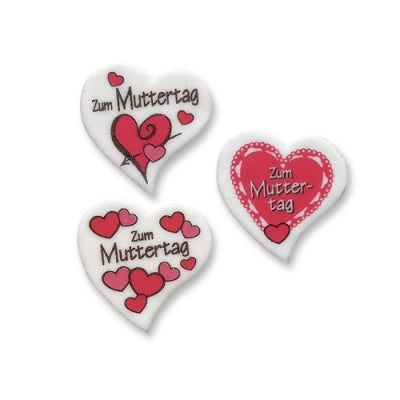 12 Dekor-Herzen Zum Muttertag , klein