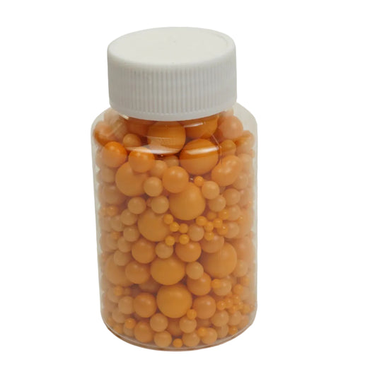 Zuckerperlen Orange Mix 3,4,5,7,10mm 100g