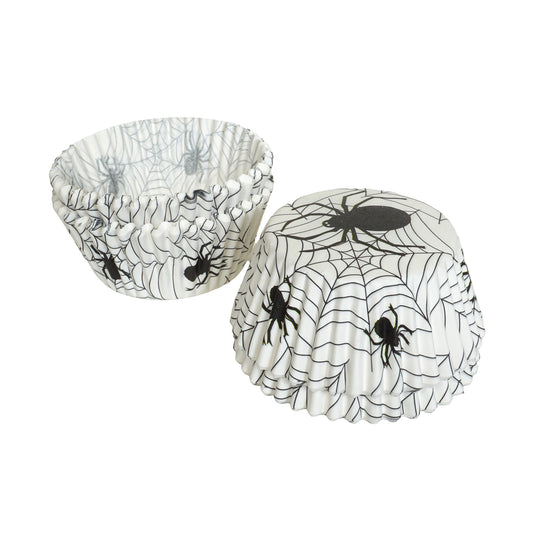 Muffinförmchen mit Spinnennetz & Spinne