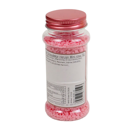 Streudekor Herzen Mini Rosa 70g