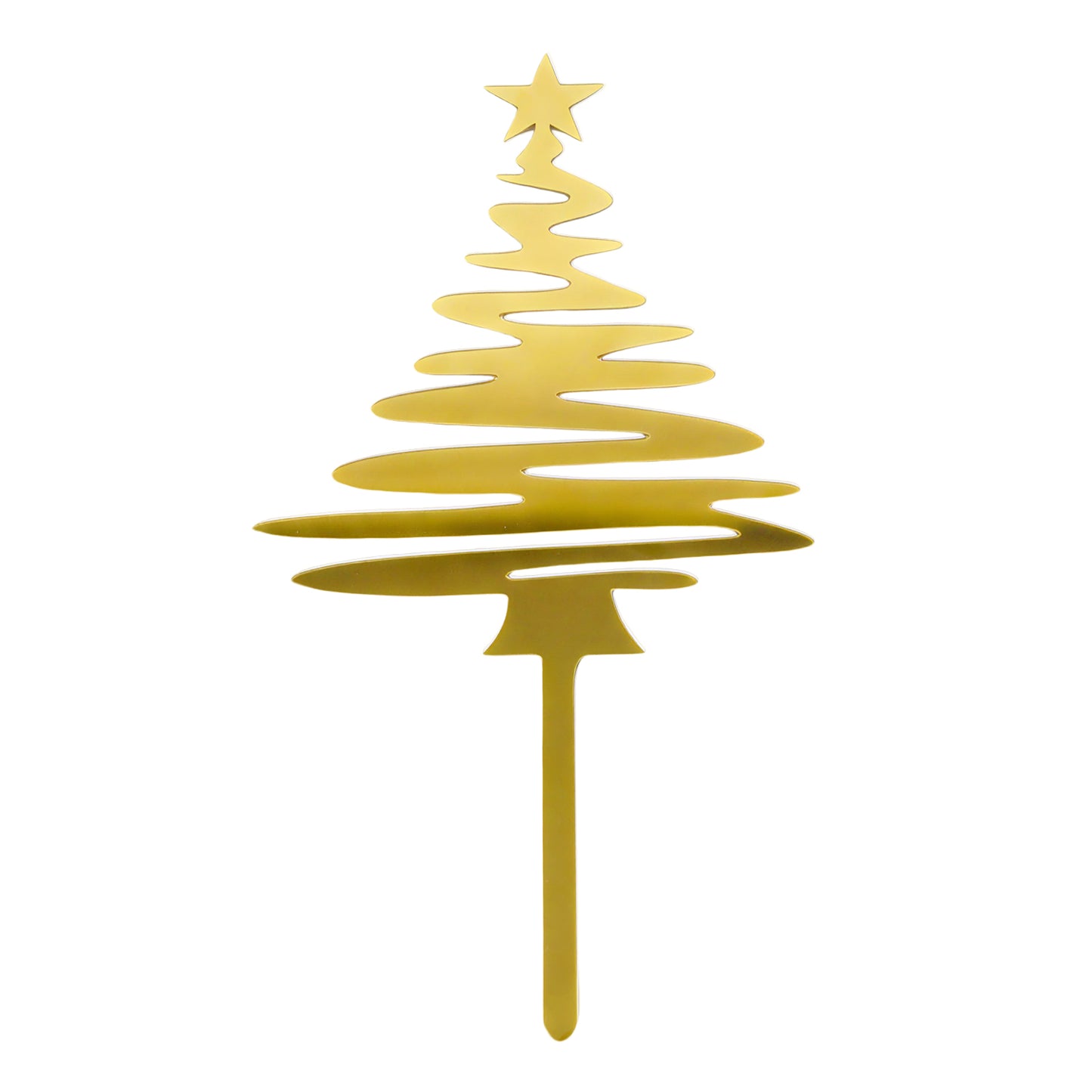Caketopper Weihnachtsbaum Gold – elegante Deko