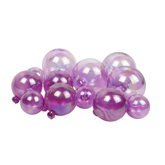 Transparente Deko-Kugeln in Pink