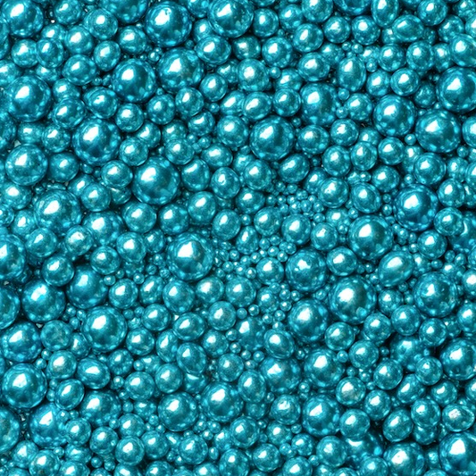 Zuckerperlen, metallic blau, 3,4,5,7,10mm  100g (Kopie)