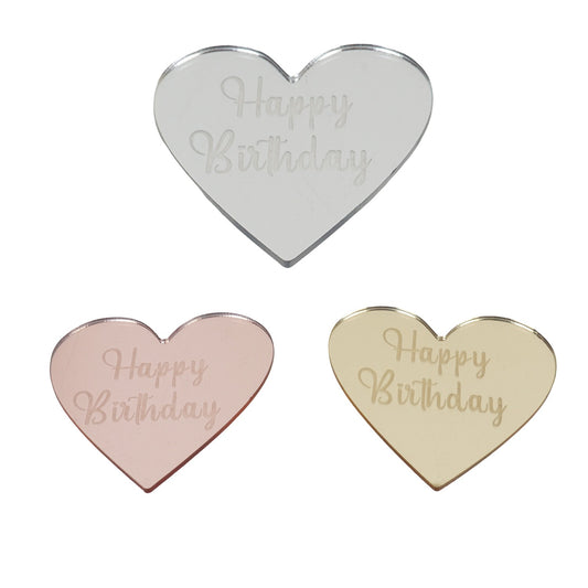 Seitentopper "Happy Birthday" – Herz Charms