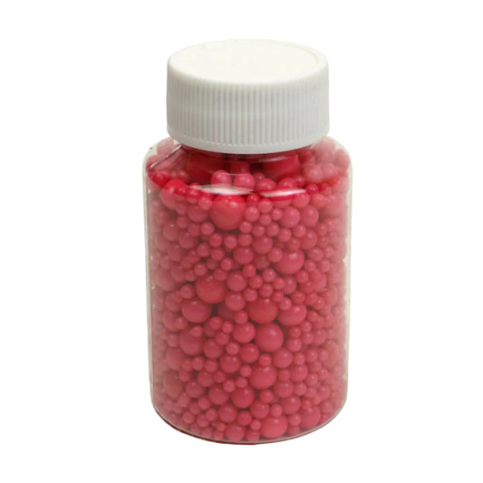 Zuckerperlen Himbeere Mix 3,4,5,7,10mm 100g