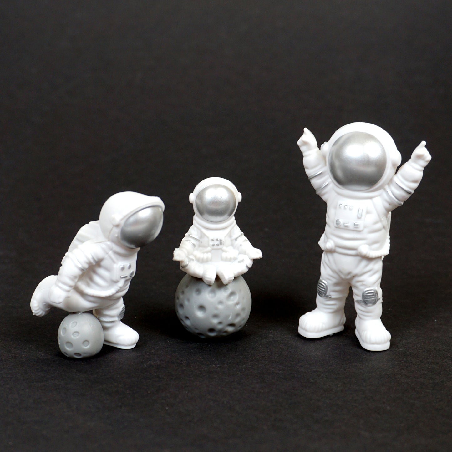 3er Set Astronauten silber