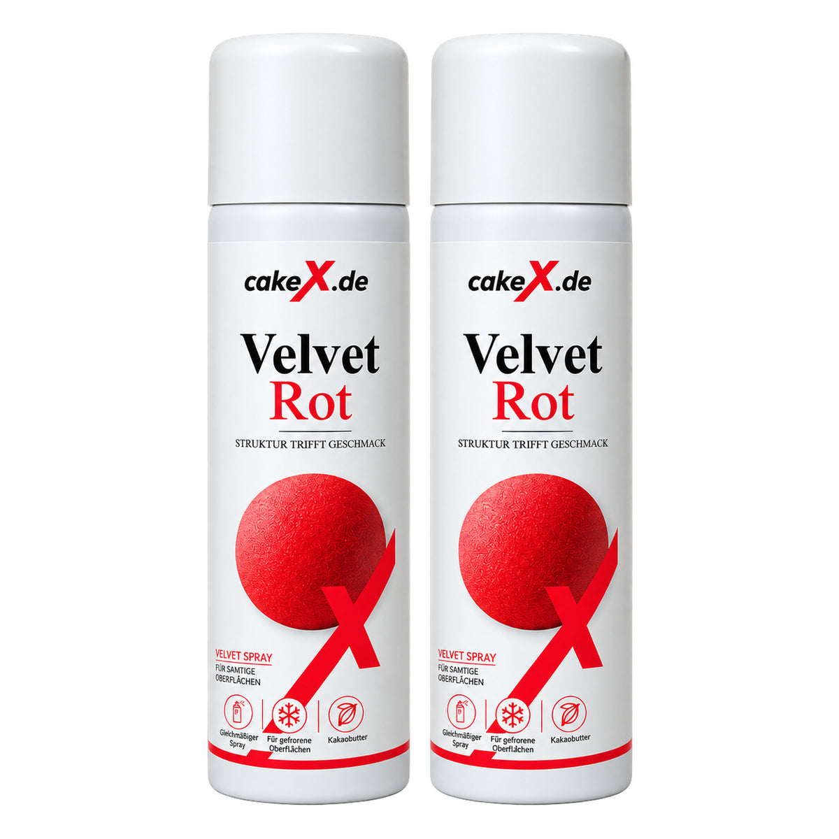 2 × 250ml Dosen – Velvet Spray Rot 500ml