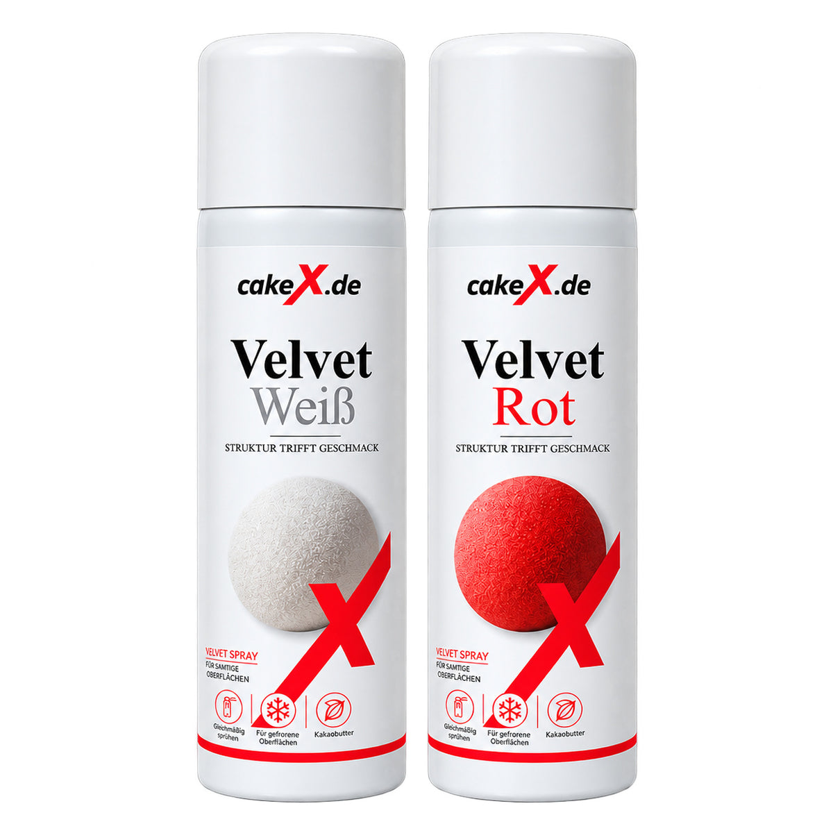 2 × 250ml Dosen – Velvet Spray Weiß & Rot 500ml