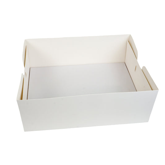 Cakeboard 40x30cm 12mm Weiß + Tortenschachtel 40x30x15cm