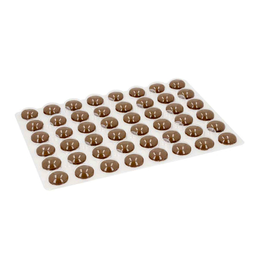 Macaron Halbschalen 48 Stück braun
