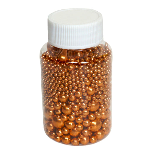 Zuckerperlen KupferMix  3,4,5,7,10mm  100g