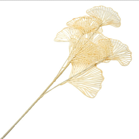 Ginkgo Blätter Kunststoff champagner