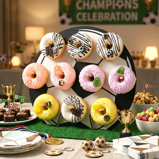 Donutständer Fußball Holz