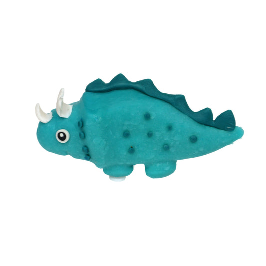 Dino blau Tortendeko 4cm Triceratops