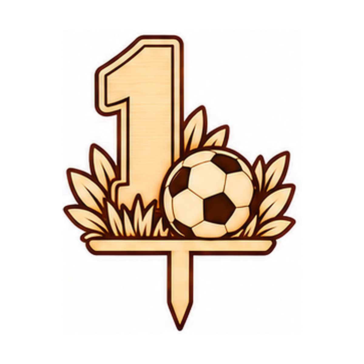 Fußballer-Zahlen aus Holz 0–9 – sportlich & dekorativ