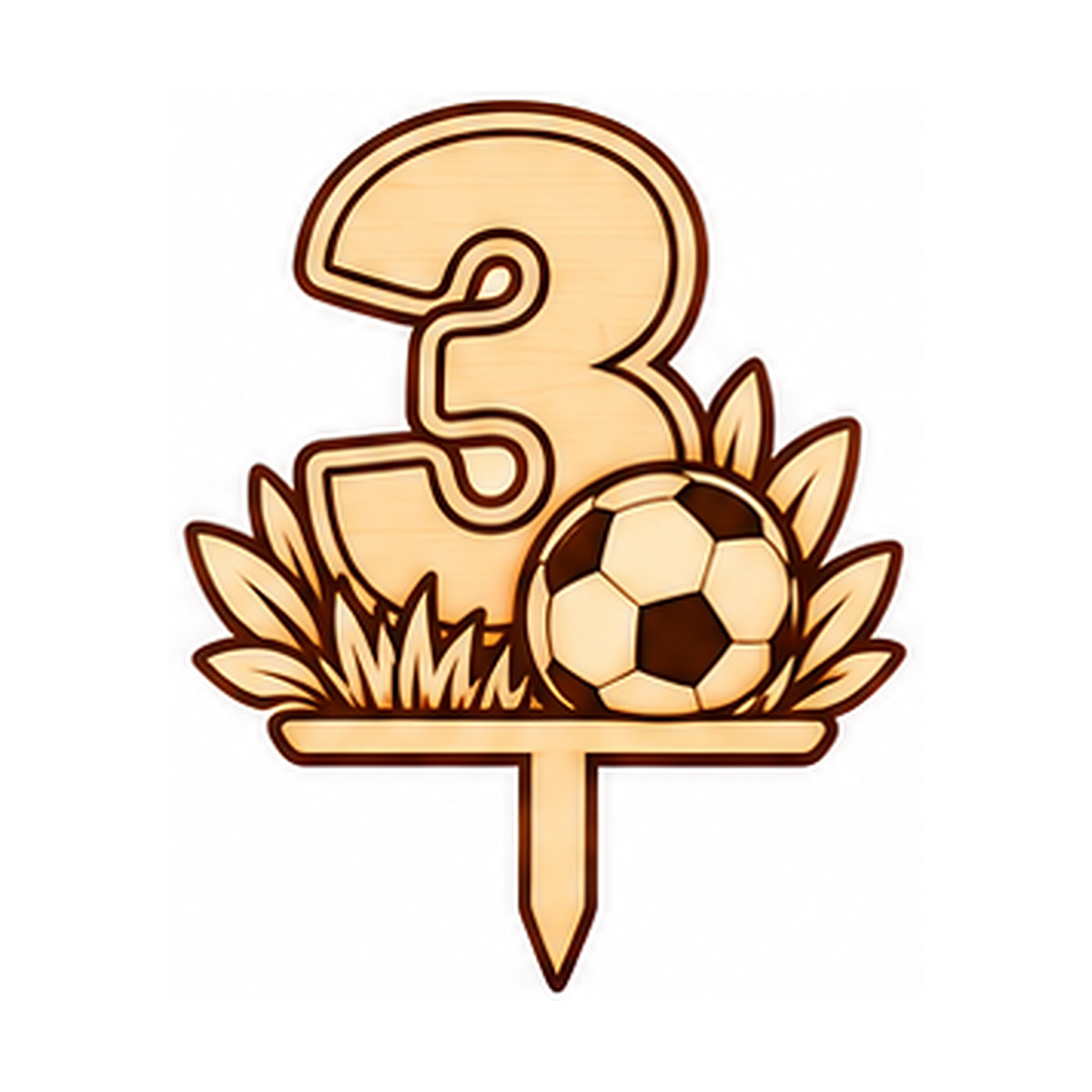 Fußballer-Zahlen aus Holz 0–9 – sportlich & dekorativ