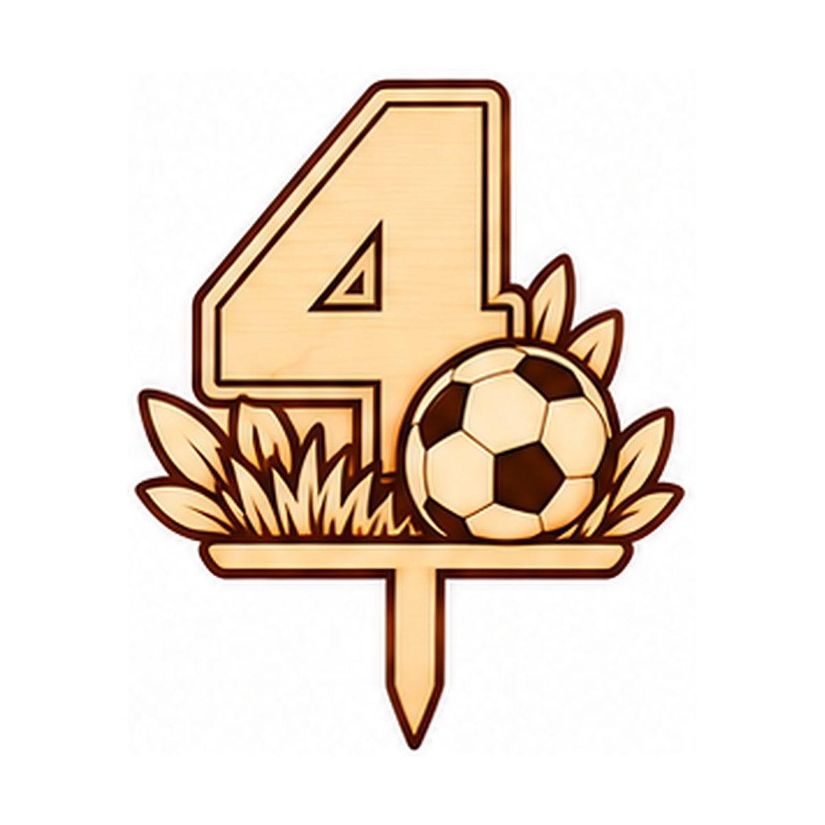 Fußballer-Zahlen aus Holz 0–9 – sportlich & dekorativ