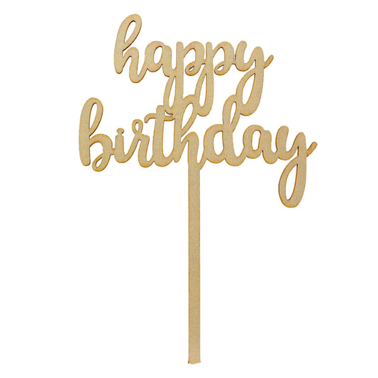 Happy Birthday Caketopper – Holz, klein