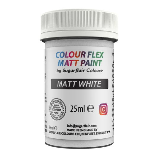 Sugarflair Essbare Farbe Matt Weiß 25 ml