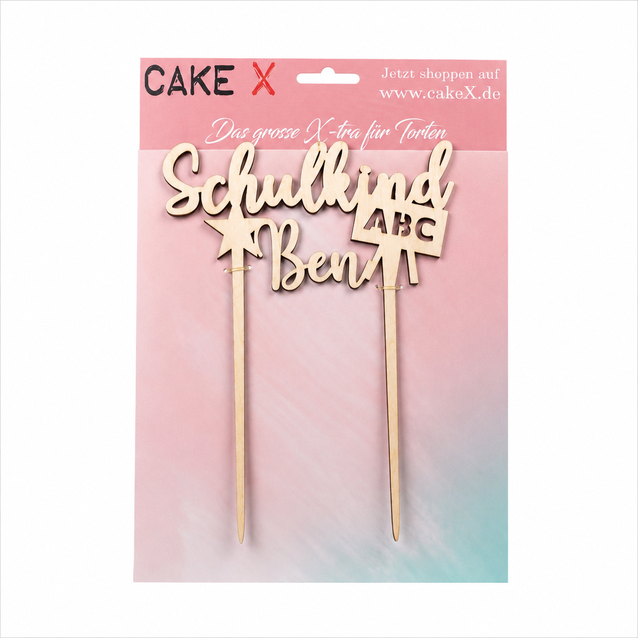 Caketopper Schulkind Ben Holz